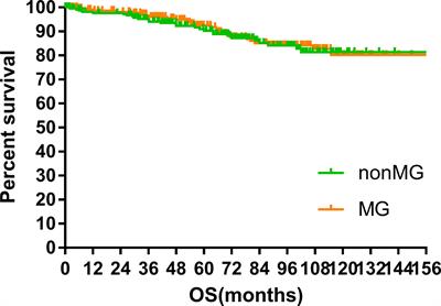 Myasthenia Gravis Is Not an Independent Prognostic Factor of Thymoma: Results of a Propensity Score Matching Trial of 470 Patients
